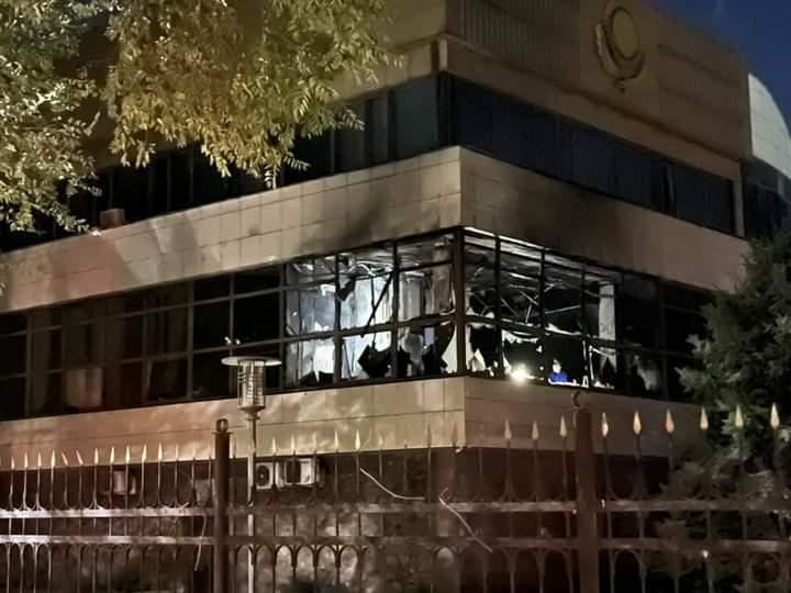 В Талдыкоргане произошел пожар в здании департамента полиции