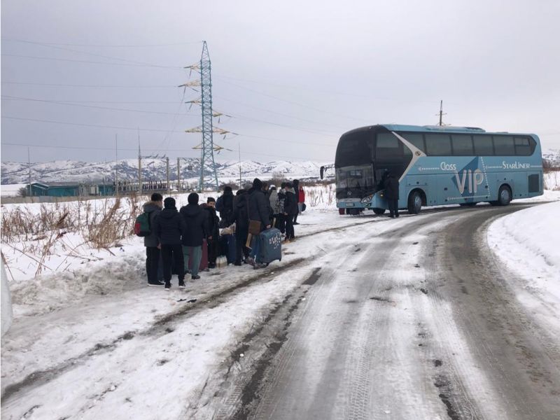 Автобус с детьми съехал на обочину в Талгарском районе