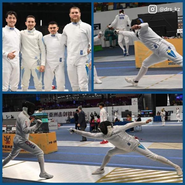 Сборная Казахстана по фехтованию стала серебряным призером чемпионата Азии!