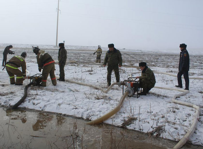В Алматинской области проводятся тактико-специальные учения по ликвидации ЧС весеннего периода