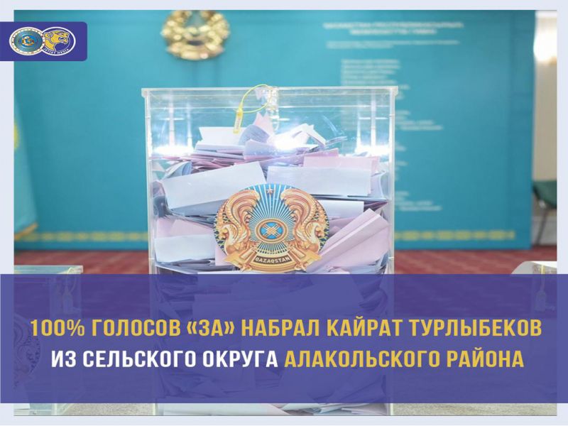 100% голосов заработал сельский аким в Алматинской области