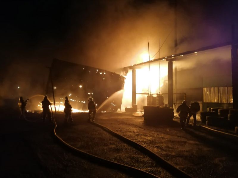 Ночной пожар произошел в Талдыкоргане