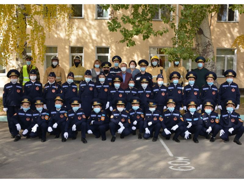 Третий кадетский класс юных спасателей открылся в Алматинской области