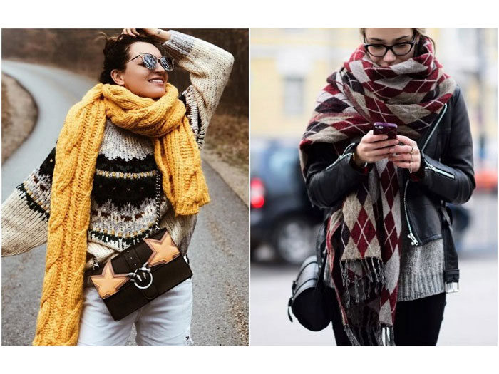Стильные шарфы 2021-2022 и как их носить, чтобы выглядеть красиво и уютно