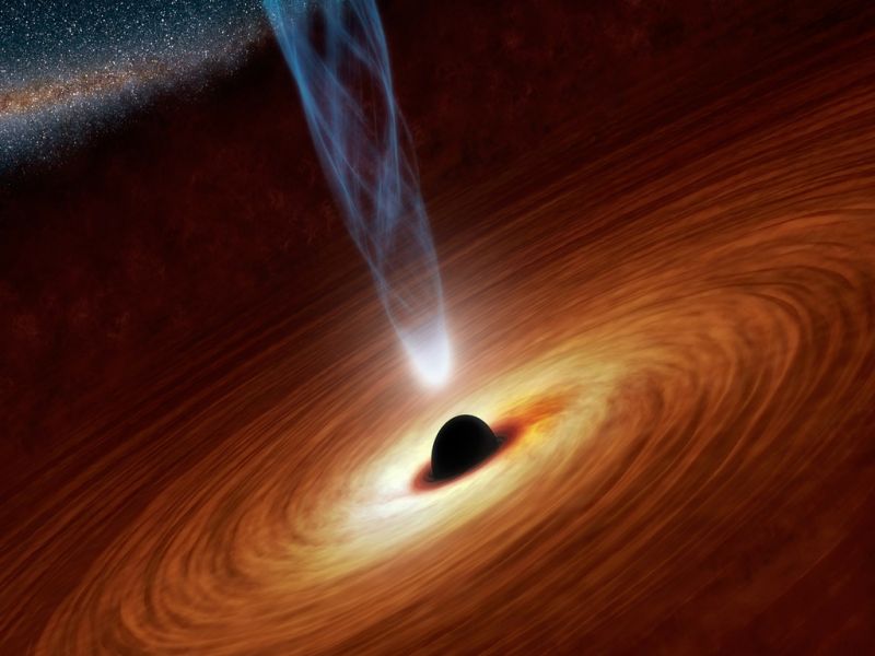 Черная дыра рождает новые звезды