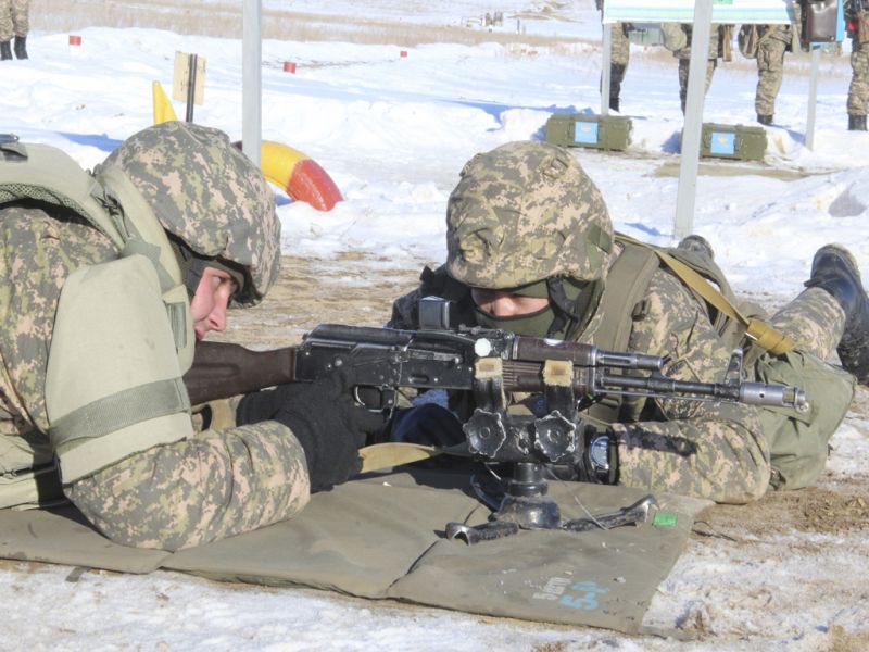 Боевая подготовка военнослужащих Сарыозекского гарнизона