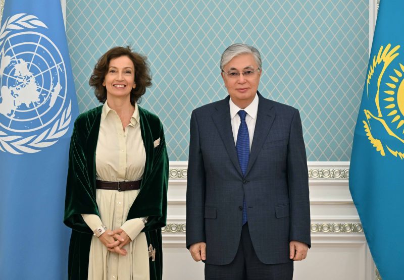 Президент Касым-Жомарт Токаев принял Генерального директора ЮНЕСКО Одрэ Азуле