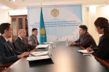 Глава МНЭ провел встречу с заместителем директора Института Центрально-Азиатского регионального экономического сотрудничества Куатом Акижановым