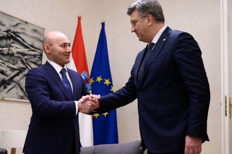 Министр национальной экономики Алибек Куантыров встретился с Премьер-Министром Хорватии Андреем Пленковичем