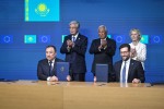 Мемлекет басшысы Қасым-Жомарт Тоқаевтың, Еуропалық кеңес Президенті Антониу Коштаның және Еуропалық комиссия Президенті Урсула фон дер Ляйеннің қатысуымен мынадай құжаттарға қол қою рәсімі өтті