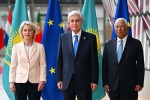 Глава государства провел переговоры с Президентом Европейского Совета Антониу Коштой и Президентом Европейской Комиссии Урсулой фон дер Ляйен