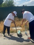 В микрорайоне Жетыген города Алатау состоялся субботник