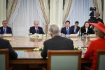 Глава государства провел переговоры с Королем Филиппом и Королевой Матильдой в расширенном составе