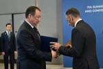 Мемлекеттер басшыларының қатысуымен Қазақстан мен Әзербайжан Үкіметтері арасында қол қойылған Транскаспий халықаралық көлік дәлізін дамыту жөніндегі ынтымақтастық туралы келісімді алмасу рәсімі өтті
