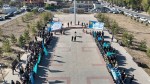 Гордо развевается голубой Флаг Казахстана