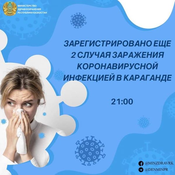 Об эпидемиологической ситуации по коронавирусу на 21:00 час. 26 марта 2020 г. в Казахстане